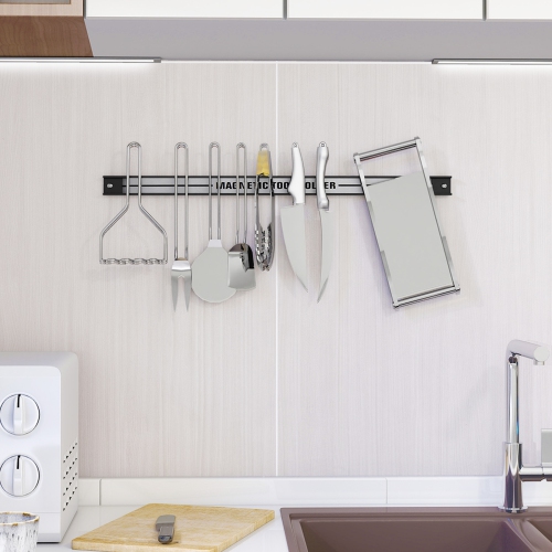 Gymax 18'' Magnetic Tool Holder Strip w/ Mounting Screws Space-Saving Magnet Organizer