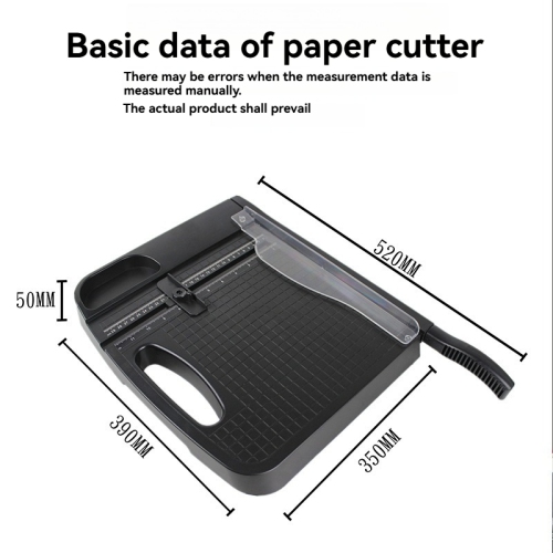 Coupe-papier portatif A4 coupe-papier bureau coupe-papier en acier inoxydable conception couteau de précision échelle, coupe-papier