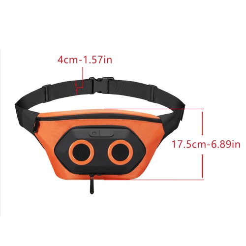 Outdoor waist bag Bluetooth speaker: dual speakers+ sports detachable crossbody bag+waist bag audio+wireless portable audio + sports cycling,
