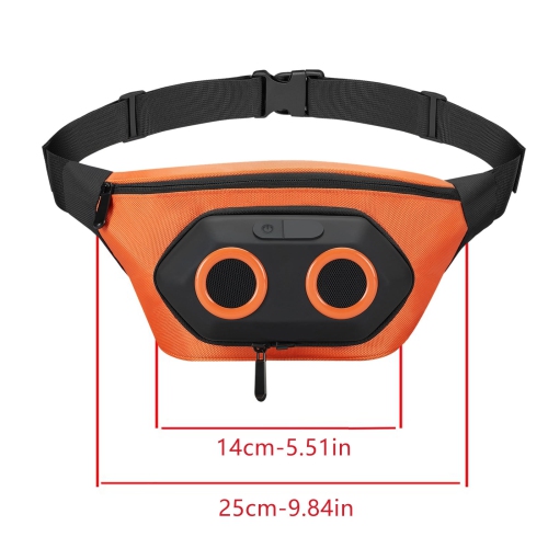 Outdoor waist bag Bluetooth speaker: dual speakers+ sports detachable crossbody bag+waist bag audio+wireless portable audio + sports cycling,