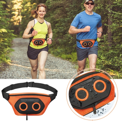 Outdoor waist bag Bluetooth speaker: dual speakers+ sports detachable crossbody bag+waist bag audio+wireless portable audio + sports cycling,