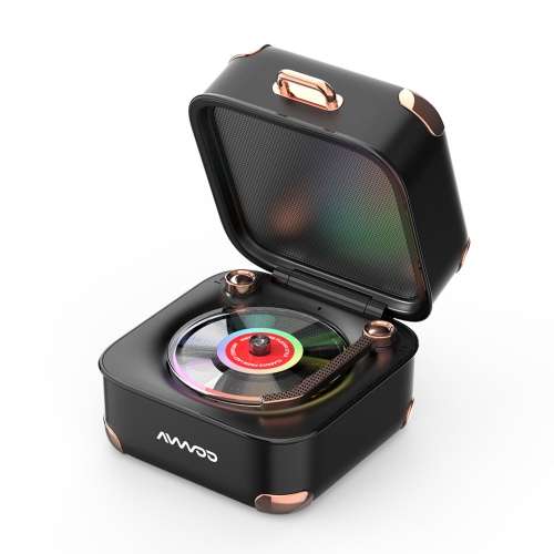 GREEN SCENIC  Retro Record Player Speaker Bluetooth, Colorful Rhythmic Lights/360° Stereo Sound/1200Mah Long Battery Life Supports Tf