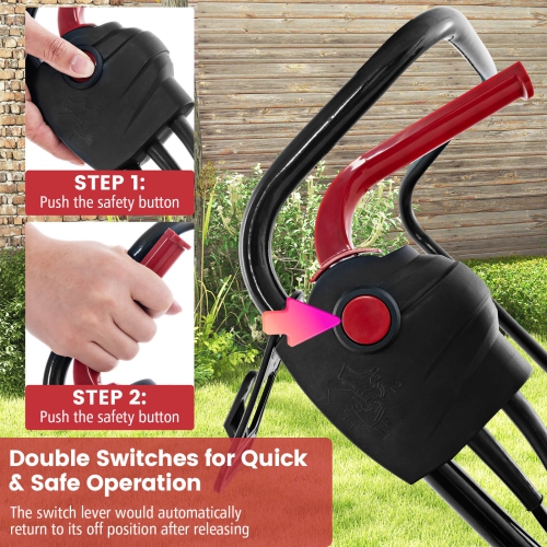 Costway Electric Corded Lawn Mower 10/12-AMP 13/14-Inch Walk-Behind Lawnmower with Collection Box