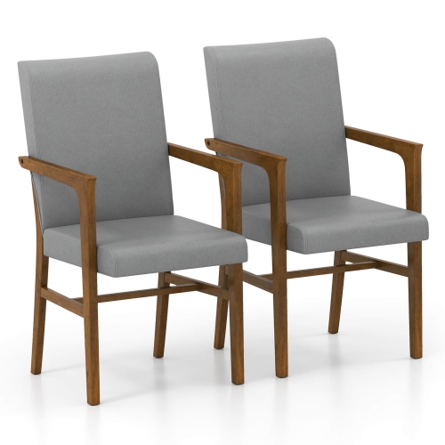 COSTWAY  Mid-Century Modern Dining Chairs Set Of 2/4 Upholstered Accent Chairs Armchairs