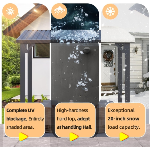 AECOJOY 14' x 10' Hardtop Gazebo Outdoor Pergola, Heavy Duty Lean to Metal Pergolas and Gazebos Clearance