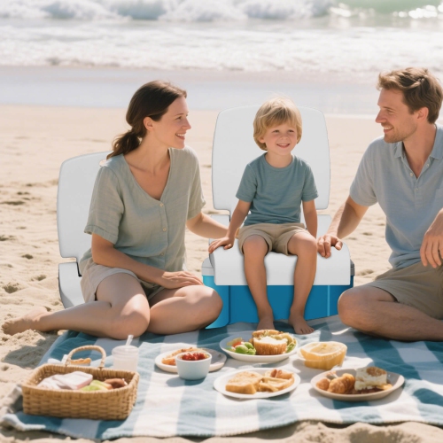 Costway Poolside Chair for Edge of Pool with Back Support & Handles Portable Picnic Chair White/Blue/Pink/Green