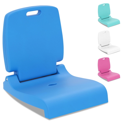 Costway Poolside Chair for Edge of Pool with Back Support & Handles Portable Picnic Chair White/Blue/Pink/Green