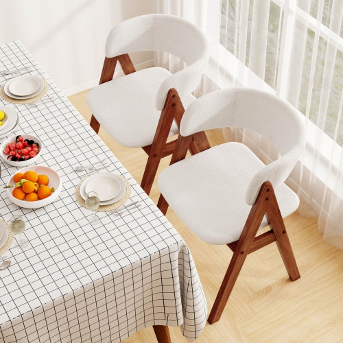 Ensemble de chaises de salle à manger avec accoudoirs de cuisine rembourrés 2/4 mi-siècle et siège rembourré noir/brun