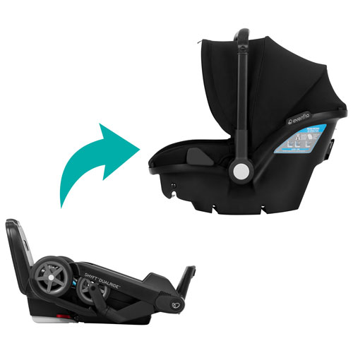Siège d'auto avec poussette Shyft DualRide d'Evenflo - Noir Beaufort