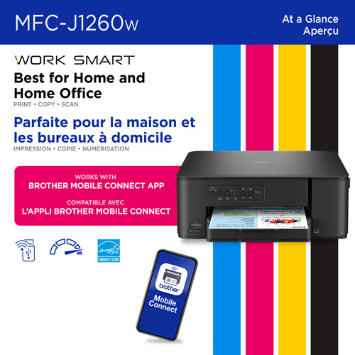 Brother MFC-J1260W Colour Wireless All-In-One Inkjet Printer