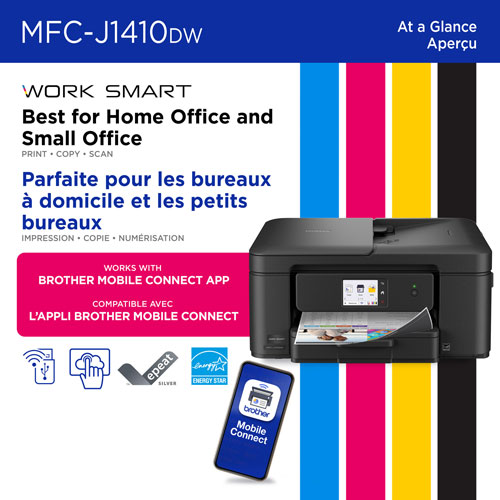 Imprimante à jet d'encre tout-en-un couleur sans fil MFC-J1410DW de Brother