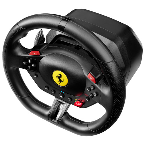 Volant de course et pédalier magnétique T98 Ferrari 296 GTB de Thrustmaster pour PS5/PS4/PC