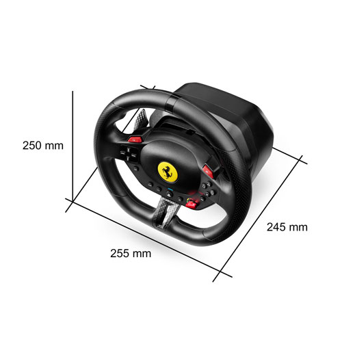 Volant de course et pédalier magnétique T98 Ferrari 296 GTB de Thrustmaster pour PS5/PS4/PC