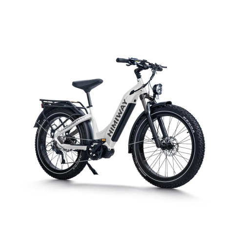 Himiway D5 Pro Step-Thru Electric Fat Bike - White | 750W Hub Motor | 128 Km Max Range | 32Km/h Max Speed