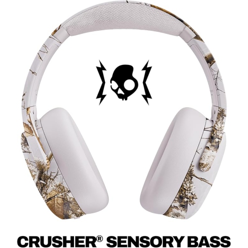 Skullcandy Crusher ANC 2 Wireless Over-Ear Bluetooth Headphones with Multi-Sensory Bass, Active Noise Cancelling, Up to 60 Hours Battery, Microphone