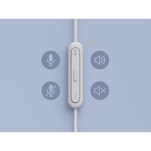 Écouteurs boutons IER-EX15C de Sony avec connecteur USB-C - Blanc