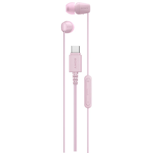 Écouteurs boutons IER-EX15C de Sony avec connecteur USB-C - Rose
