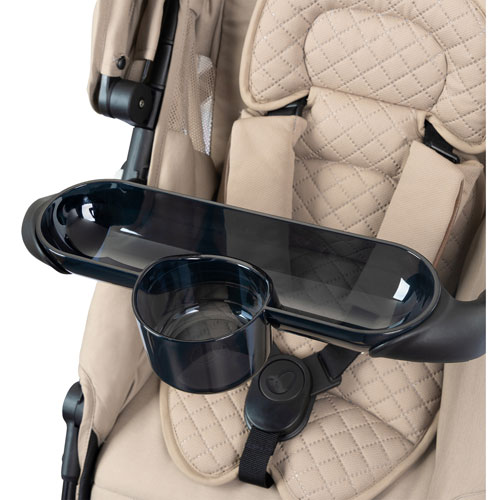 Poussette pleine grandeur Shyft Intuiti+ d'Evenflo - Beige travertin