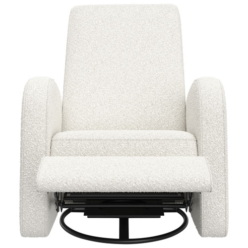 Fauteuil coulissant pivotant inclinable électrique Santa Monica de Storkcraft avec port de chargement USB - Bouclé ivoire