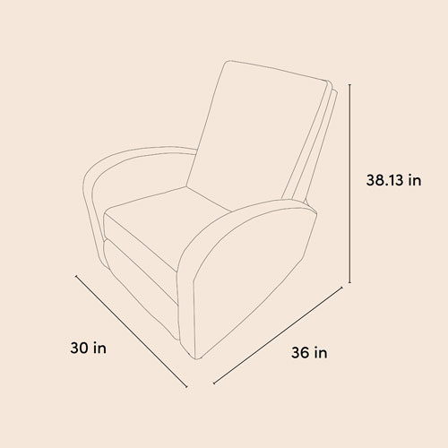 Fauteuil coulissant pivotant inclinable électrique Santa Monica de Storkcraft avec port de chargement USB - Bouclé ivoire