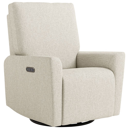 Storkcraft Santorini Deluxe Nursery Power Recliner Swivel Glider with USB Charging Port - Dune Basketweave