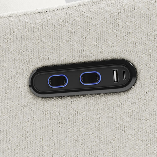 Fauteuil coulissant pivotant inclinable électrique Teddi de Graco avec port de chargement USB - Bouclé ivoire