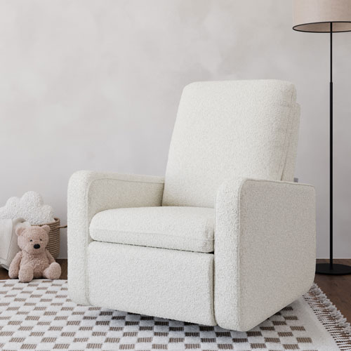 Graco Teddi Power Recliner Swivel Glider with USB Charging Port - Ivory Boucle