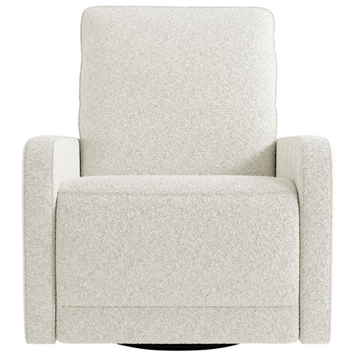 Fauteuil très grand coulissant pivotant inclinable électrique de luxe Kyoto pour chambre d'enfant de Storkcraft avec port de chargement USB - Bouclé