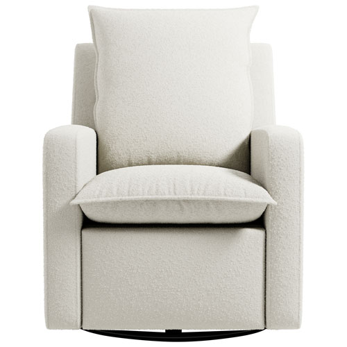 Storkcraft Timeless Recliner Glider with USB Charging Port - Ivory Boucle