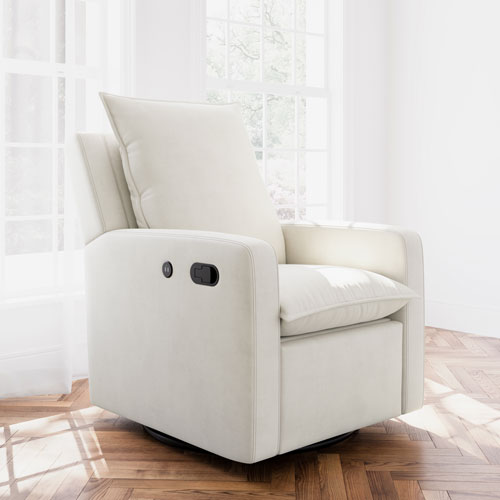 Storkcraft Timeless Recliner Glider with USB Charging Port - Ivory