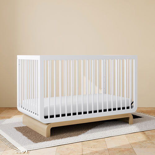 Lit de bébé convertible 5-en-1 de luxe Santorini de Storkcraft - Blanc et bois flotté