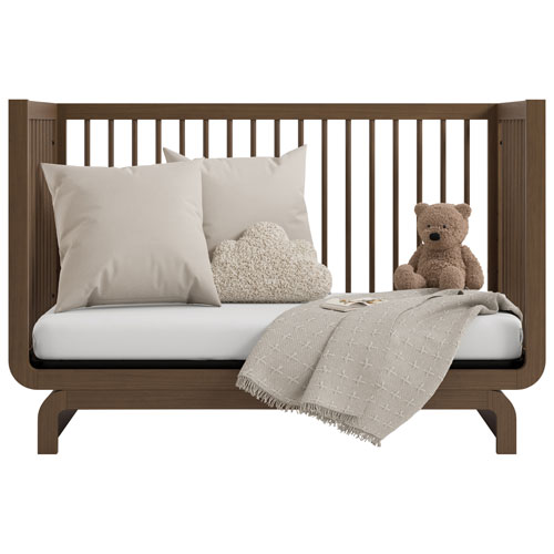 Lit de bébé convertible 5-en-1 de luxe Santorini de Storkcraft - Noisette