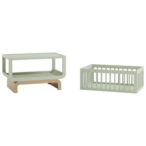 Nacelle convertible de luxe 3-en-1 Santorini de Storkcraft - Sauge et bois flotté