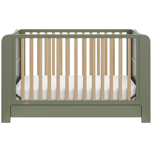 Graco Read-with-Me 4-In-1 Convertible Crib - Olive with Driftwood