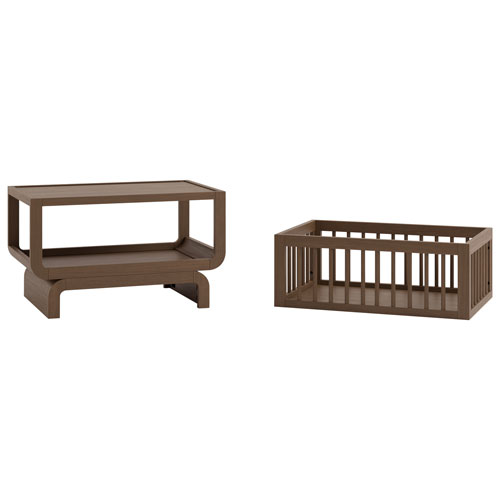 Berceau convertible de luxe 3-en-1 Santorini de Storkcraft - Noisette