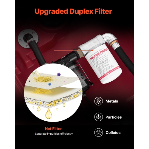 VEVOR 116 Gallon Portable Diesel & Gasoline Tank,10 GPM Flow Rate, Diesel Fuel Tank with 12V Electric Transfer Pump, 13.1ft Hose, Auto Fueling