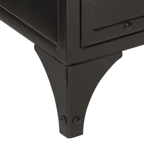 vidaXL 2 Piece Bathroom Furniture Set Iron and Solid Wood Mango