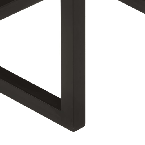 Tables basses gigognes vidaXL 3 pièces en bois massif mangue et fer