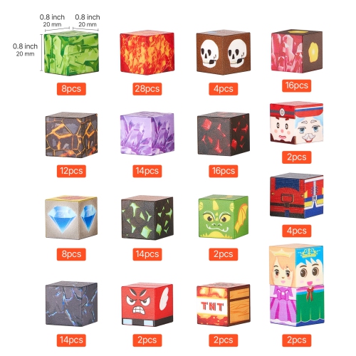 VEVOR 150 PCS Magnetic Blocks,Dark Castle Set, Magnetic Building Cubes for Kids,STEM Montessori Sensory Toys for Christmas Birthday Gift,Construction