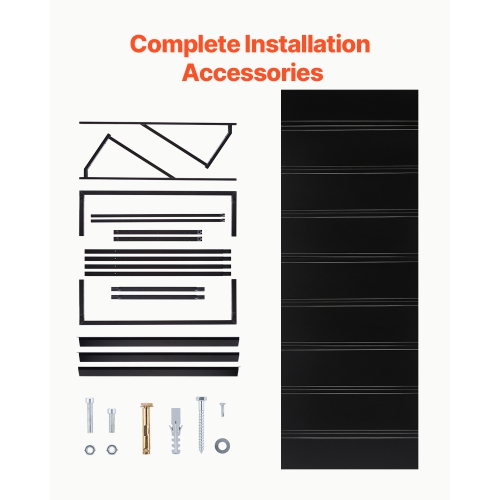 VEVOR 104 x 36 in Fixed Metal Awning , Window Awning Door Canopy, Stable Triangle Steel Frame Awnings for Doors Exterior Rain, Snow & Sunlight