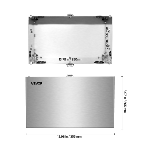 VEVOR Battery Box, Group 24/31 Trolling Motor Battery Box, Marine Batteries Case with Lock, Handles and Rubber-Grommet Cable Holes, Stainless Steel