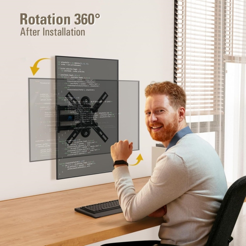 TV Wall Mount Bracket for Most 17-39 Inches LED, LCD TVs with Articulating Arm, Full Motion Mount with Tilt and Swivel for Max VESA 200x200mm and 33