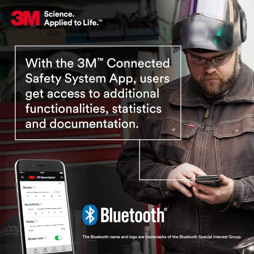 Casque de soudage Speedglas G5-02 de 3&nbsp;M 08-0100-50iC, avec alimentateur automatique de documents G5-02 incurvé, serre-tête, chiffon de