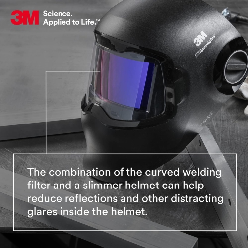 Casque de soudage Speedglas G5-02 de 3&nbsp;M 08-0100-50iC, avec alimentateur automatique de documents G5-02 incurvé, serre-tête, chiffon de