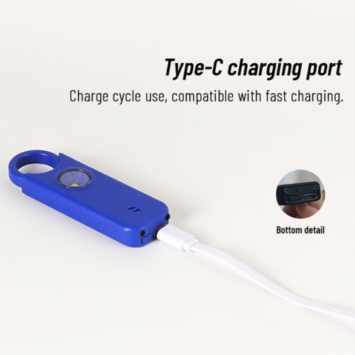 Petite alarme porte-clés autodéfense avec alarme rechargeable SOS LED de 135&nbsp;dB et alarme vibrante pour aider les personnes âgées et les enfants