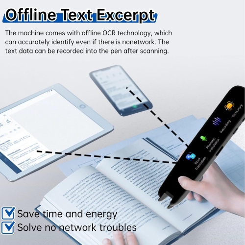 Portable translation pen, language reading and translation pen, suitable for language learners 112 languages