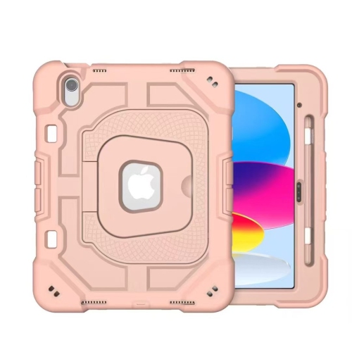 Suitable for iPad 11 2025/iPad 10.10.9 inch 2022 tablet computer case stand silicone protective cover anti-fall - gold + gold + with pen slot