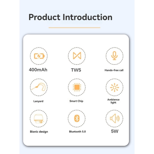 Portable Mushroom Bluetooth Speaker, Small TWS Pairing Box, LED Ambient Light, Night Light, 5W Graphene Speaker, 400mAh Battery Life, Hands-Free