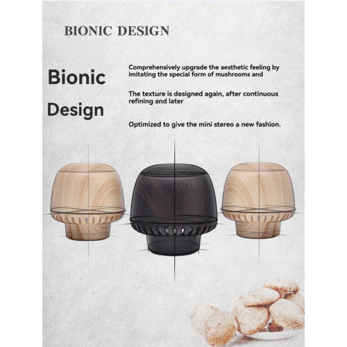 Portable Mushroom Bluetooth Speaker, Small TWS Pairing Box, LED Ambient Light, Night Light, 5W Graphene Speaker, 400mAh Battery Life, Hands-Free