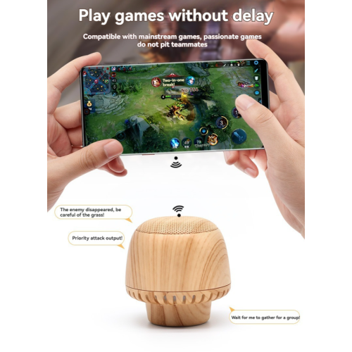 Portable Mushroom Bluetooth Speaker, Small TWS Pairing Box, LED Ambient Light, Night Light, 5W Graphene Speaker, 400mAh Battery Life, Hands-Free